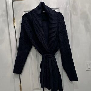 Charter Club Navy Shawl Collar Cardigan